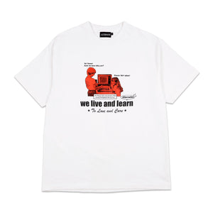 
                  
                    Live And Learn Tee, White
                  
                